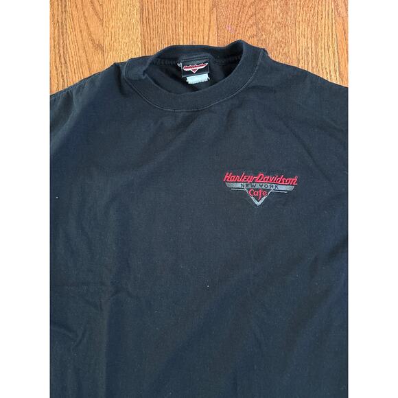 2002 Harley-Davidson New York Cafe Men's Black Short Sleeve Vintage T-Shirt L - Picture 3 of 8
